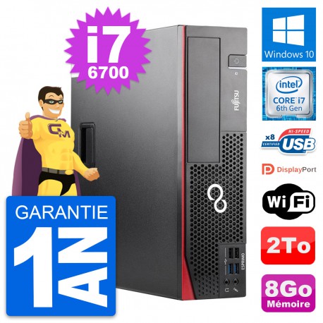 PC Fujitsu Esprimo D556 DT Intel Core i7-6700 RAM 8Go Disque 2To Windows 10 Wifi
