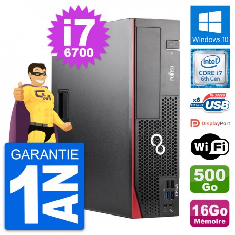 PC Fujitsu Esprimo D556 DT Intel i7-6700 RAM 16Go Disque 500Go Windows 10 Wifi