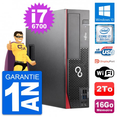 PC Fujitsu Esprimo D556 DT Intel i7-6700 RAM 16Go Disque Dur 2To Windows 10 Wifi