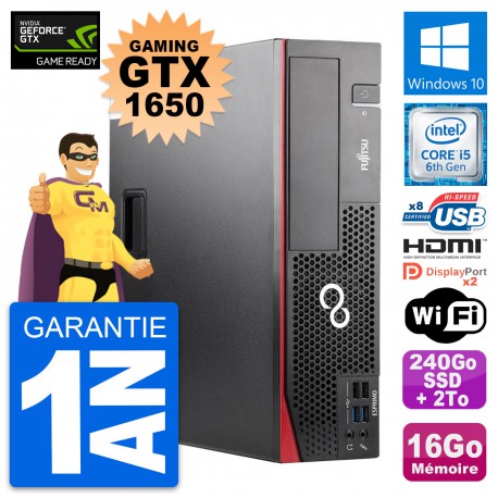 PC Fujitsu Esprimo D556 DT Intel Core i5-6500 RAM 16Go SSD 240Go Windows 10 Wifi