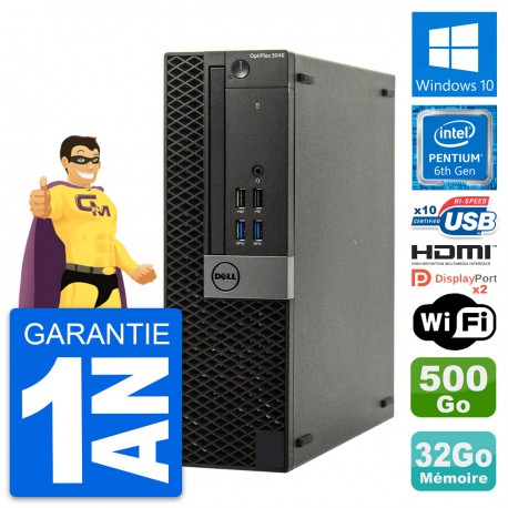 PC Dell OptiPlex 5040 SFF Intel G4400 RAM 32Go Disque 500Go HDMI Windows 10 Wifi
