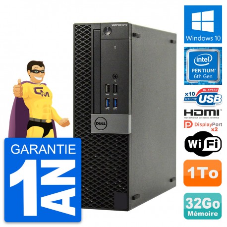 PC Dell OptiPlex 5040 SFF Intel G4400 RAM 32Go Disque 1To HDMI Windows 10 Wifi