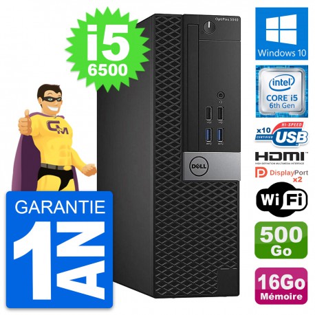 PC Dell 5040 SFF Intel Core i5-6500 RAM 16Go Disque 500Go HDMI Windows 10 Wifi