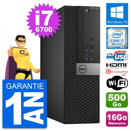 PC Dell 5040 SFF Intel Core i7-6700 RAM 16Go Disque 500Go HDMI Windows 10 Wifi