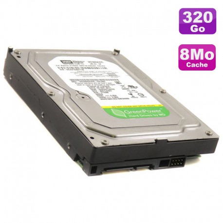 Disque Dur 320Go SATA 3.5" Western Digital GreenPower WD3200AVVS-63L2B0 7200 8Mo