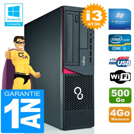 PC Fujitsu Esprimo E720 E85+ SFF I3-4130 RAM 4Go Disque 500 Go Wifi W7