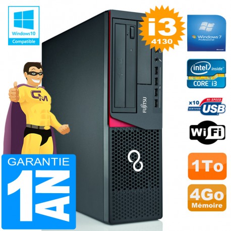 PC Fujitsu Esprimo E720 E85+ SFF I3-4130 RAM 4Go Disque 1 To Wifi W7