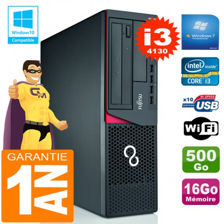 PC Fujitsu Esprimo E720 E85+ SFF Core I3-4130 RAM 16 Go Disque 500 Go Wifi W7
