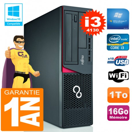 PC Fujitsu Esprimo E720 E85+ SFF Core I3-4130 RAM 16 Go Disque 1 To Wifi W7
