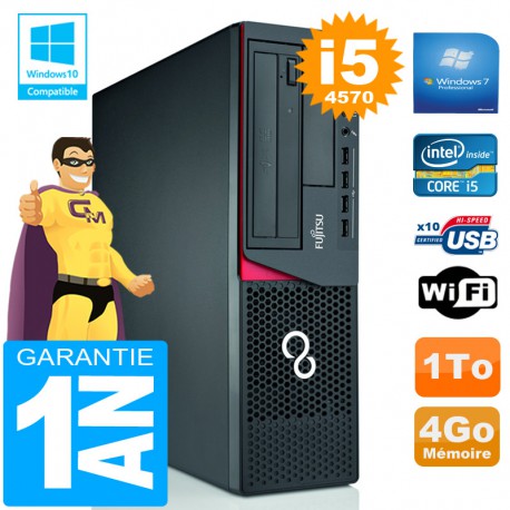 PC Fujitsu Esprimo E720 E85+ SFF Core I5-4570 4Go Disque 1 To Wifi W7