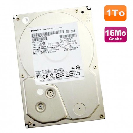Disque Dur 1To HITACHI HDT721010SLA360 0A38016 BA3013 3.5" SATA 3Gb/s 7200RPM