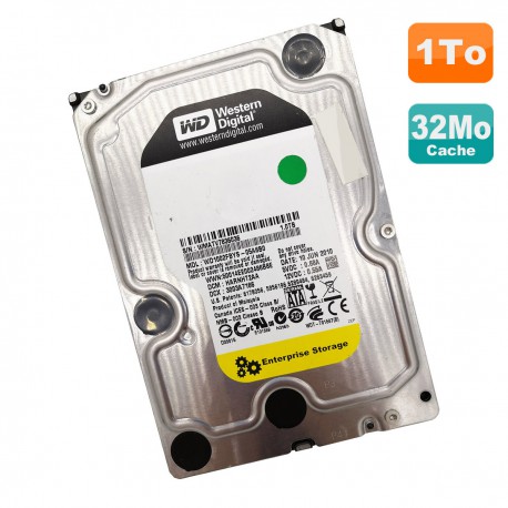 Disque Dur 1To SATA 3.5" Western Digital WD1002FBYS-05A6B0 7200RPM 32Mo