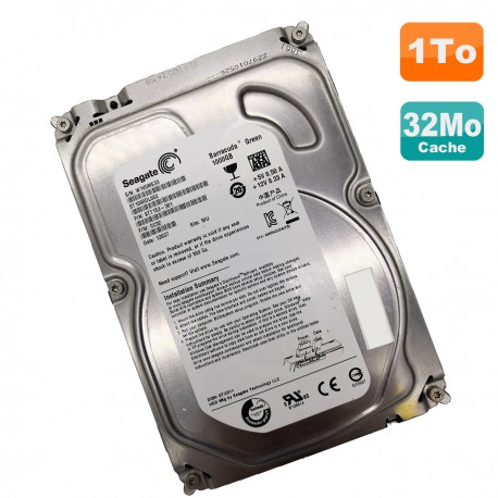 Disque Dur 1To SATA 3.5" Seagate BARRACUDA ST1000DL002 9TT153-301 CC32 12037