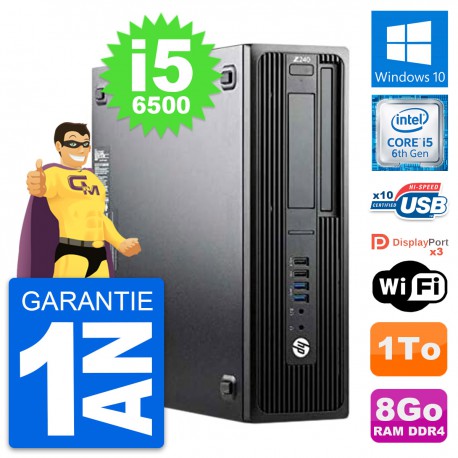 PC HP WorkStation Z240 SFF Intel i5-6500 RAM 8Go Disque Dur 1To Windows 10 Wifi
