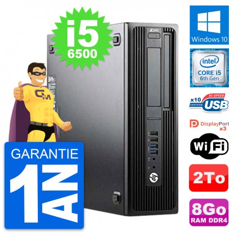 PC HP WorkStation Z240 SFF Intel i5-6500 RAM 8Go Disque Dur 2To Windows 10 Wifi