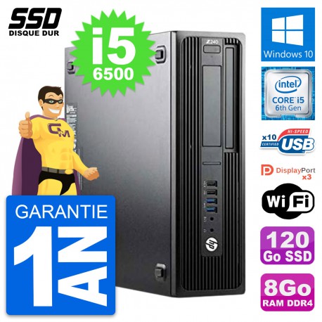 PC HP WorkStation Z240 SFF Intel Core i5-6500 RAM 8Go SSD 120Go Windows 10 Wifi
