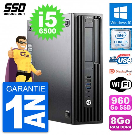 PC HP WorkStation Z240 SFF Intel Core i5-6500 RAM 8Go SSD 960Go Windows 10 Wifi