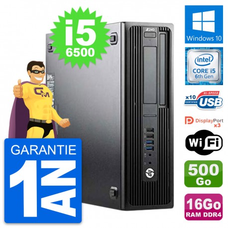 PC HP WorkStation Z240 SFF Intel i5-6500 RAM 16Go Disque 500Go Windows 10 Wifi