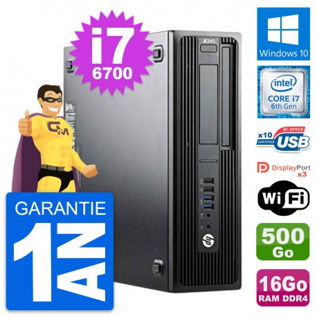 PC HP WorkStation Z240 SFF Intel i7-6700 RAM 16Go Disque 500Go Windows 10 Wifi