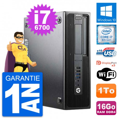 PC HP WorkStation Z240 SFF Intel i7-6700 RAM 16Go Disque Dur 1To Windows 10 Wifi