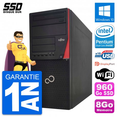 PC Tour Fujitsu Esprimo P920 Intel G3220 RAM 8Go SSD 960Go Windows 10 Wifi