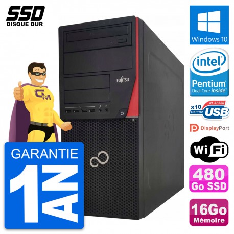 PC Tour Fujitsu Esprimo P920 Intel G3220 RAM 16Go SSD 480Go Windows 10 Wifi