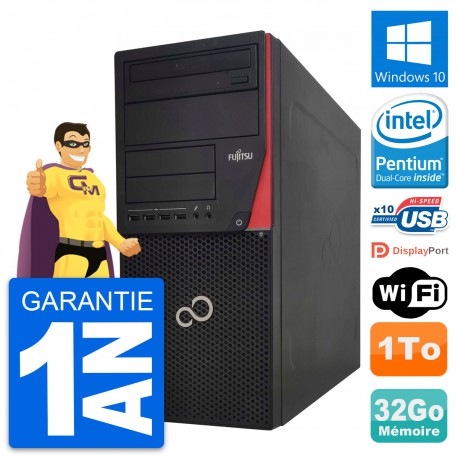 PC Tour Fujitsu Esprimo P920 Intel G3220 RAM 32Go Disque Dur 1To Windows 10 Wifi
