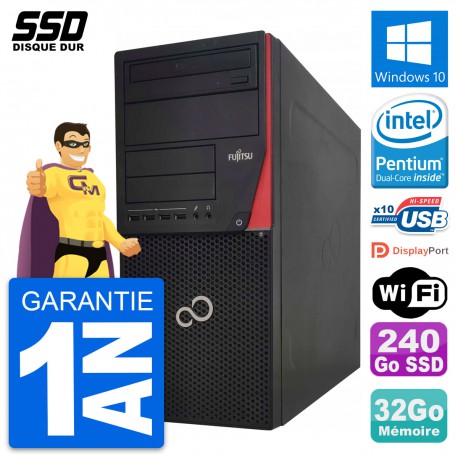PC Tour Fujitsu Esprimo P920 Intel G3220 RAM 32Go SSD 240Go Windows 10 Wifi