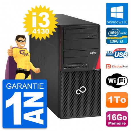 PC Tour Fujitsu Esprimo P920 Core i3-4130 RAM 16Go Disque 1To Windows 10 Wifi