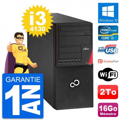 PC Tour Fujitsu Esprimo P920 Core i3-4130 RAM 16Go Disque 2To Windows 10 Wifi