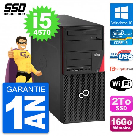 PC Tour Fujitsu Esprimo P920 Intel Core i5-4570 RAM 16Go SSD 2To Windows 10 Wifi