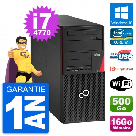 PC Tour Fujitsu Esprimo P920 Intel i7-4770 RAM 16Go Disque 500Go Windows 10 Wifi