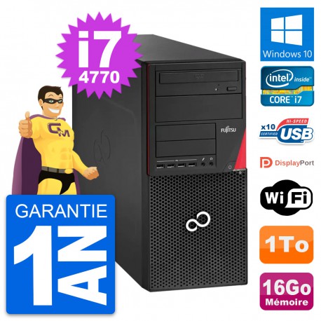 PC Tour Fujitsu Esprimo P920 Core i7-4770 RAM 16Go Disque 1To Windows 10 Wifi