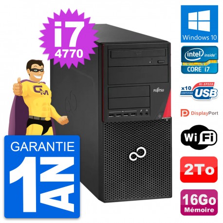 PC Tour Fujitsu Esprimo P920 Core i7-4770 RAM 16Go Disque 2To Windows 10 Wifi