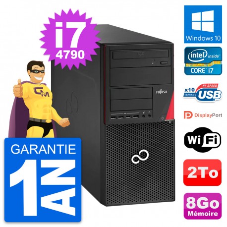 PC Tour Fujitsu Esprimo P920 Core i7-4790 RAM 8Go Disque Dur 2To Windows 10 Wifi