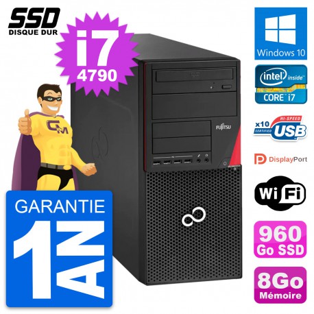 PC Tour Fujitsu Esprimo P920 Intel i7-4790 RAM 8Go SSD 960Go Windows 10 Wifi