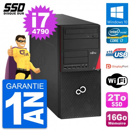 PC Tour Fujitsu Esprimo P920 Intel Core i7-4790 RAM 16Go SSD 2To Windows 10 Wifi