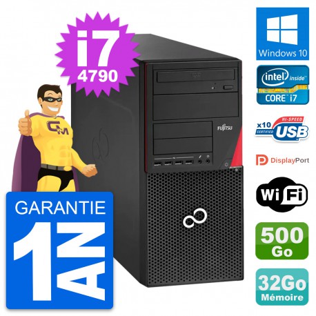PC Tour Fujitsu Esprimo P920 Intel i7-4790 RAM 32Go Disque 500Go Windows 10 Wifi