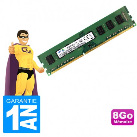 8Go RAM Samsung M378B1G73DB0-CK0 PC3-12800U 1600Mhz 2Rx8 CL11PC Bureau