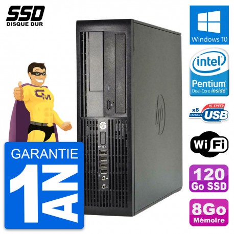 PC HP Pro 4300 SFF Intel Pentium G2020 RAM 8Go SSD 120Go Windows 10 Wifi