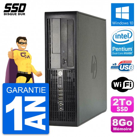 PC HP Pro 4300 SFF Intel Pentium G2020 RAM 8Go SSD 2To Windows 10 Wifi