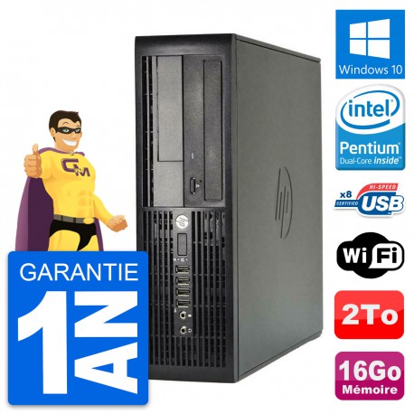 PC HP Pro 4300 SFF Intel Pentium G2020 RAM 16Go Disque Dur 2To Windows 10 Wifi