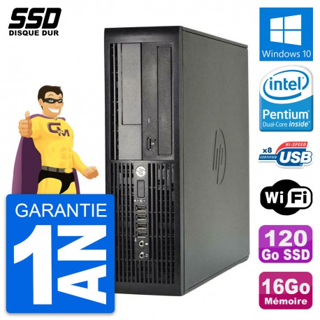 PC HP Pro 4300 SFF Intel Pentium G2020 RAM 16Go SSD 120Go Windows 10 Wifi