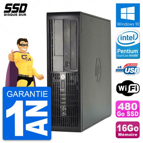 PC HP Pro 4300 SFF Intel Pentium G2020 RAM 16Go SSD 480Go Windows 10 Wifi