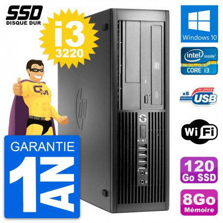 PC HP Pro 4300 SFF Intel Core i3-3220 RAM 8Go SSD 120Go Windows 10 Wifi