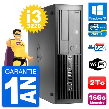 PC HP Pro 4300 SFF Intel Core i3-3220 RAM 16Go Disque Dur 2To Windows 10 Wifi