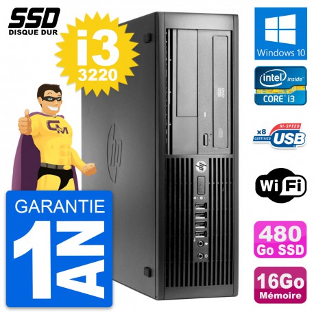 PC HP Pro 4300 SFF Intel Core i3-3220 RAM 16Go SSD 480Go Windows 10 Wifi