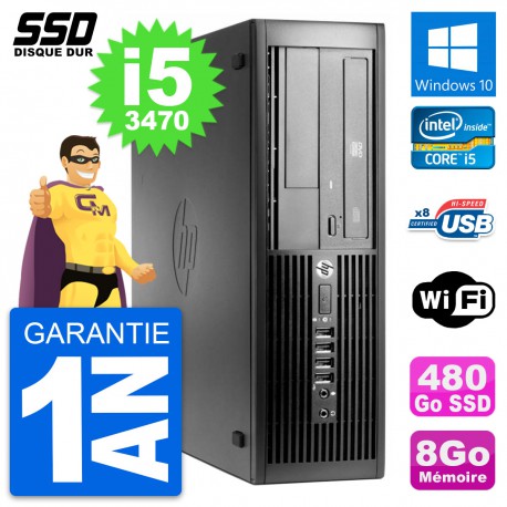 PC HP Pro 4300 SFF Intel Core i5-3470 RAM 8Go SSD 480Go Windows 10 Wifi