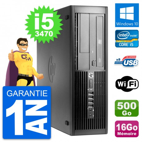 PC HP Pro 4300 SFF Intel Core i5-3470 RAM 16Go Disque Dur 500Go Windows 10 Wifi