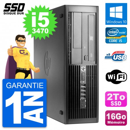 PC HP Pro 4300 SFF Intel Core i5-3470 RAM 16Go SSD 2To Windows 10 Wifi